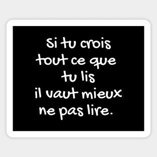 Citation sur la vie - citation positive en français Magnet